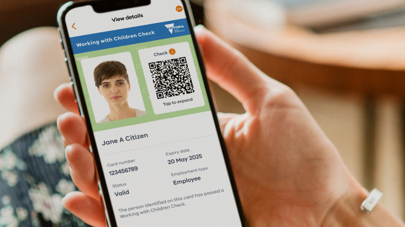 Digital Working with Children Check Card