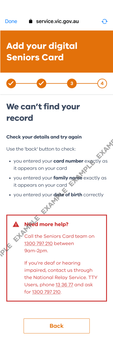 Seniors Card No Find Record Seniors Card No Find Record